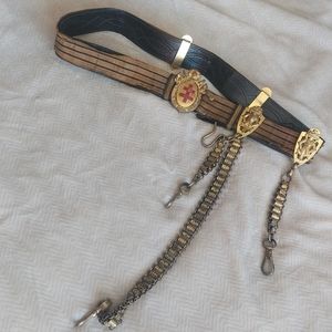 Vintage or antique Knights Templar Masonic sword belt